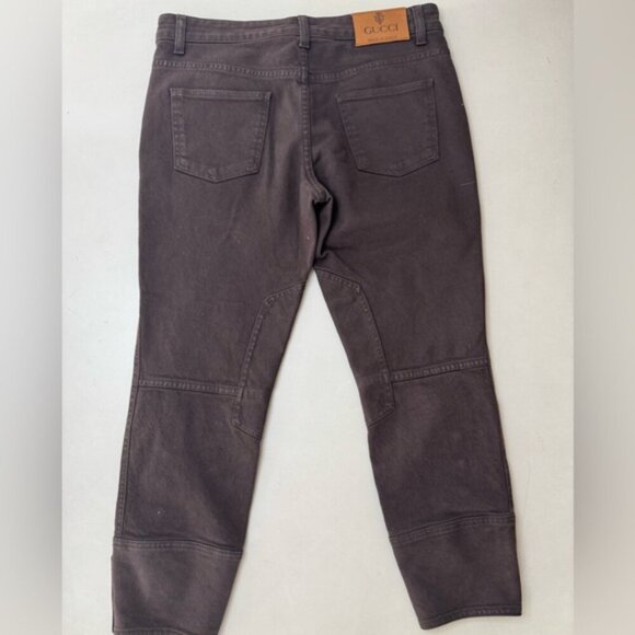Authentic Gucci Brown Denim Capri Jeans – Size 40 (US 6/8) – Vintage Look - Picture 7 of 16